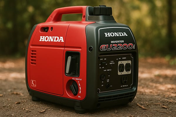 Honda generator logo close-up
