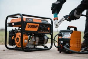 can a 3000w generator run an inverter welder