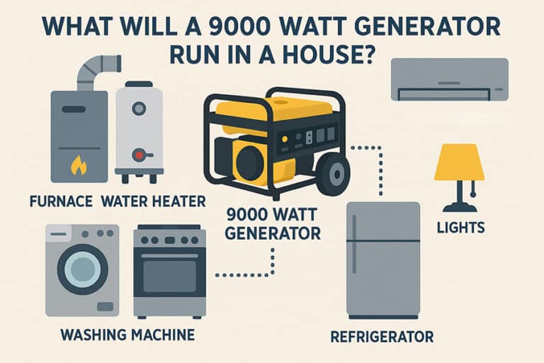 9000 watt generator run a house