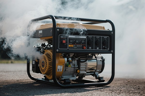 A generator sputtering and smoking