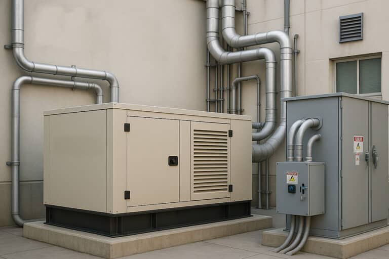 backup generator set to a hospital