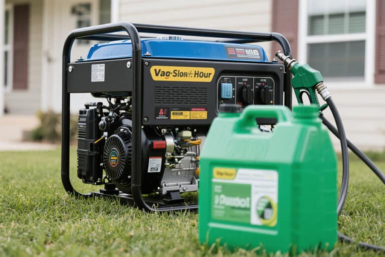 generator use gasoline per hour