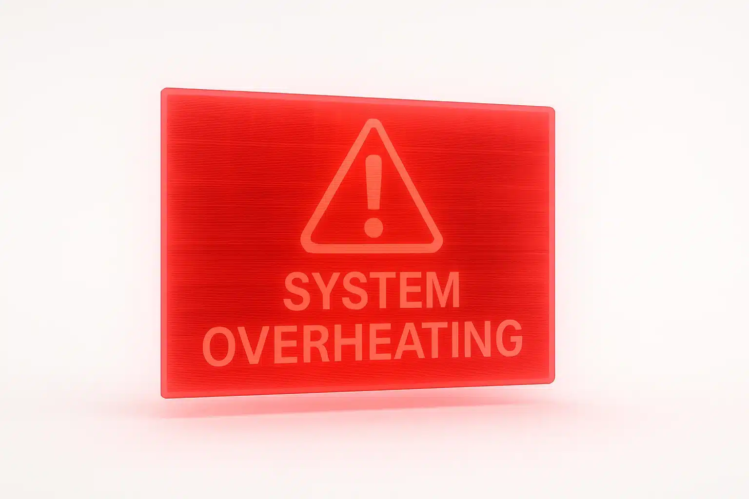 Warning symbol indicating potential overheating