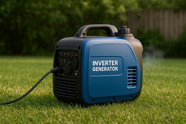 Portable inverter generator running quietly
