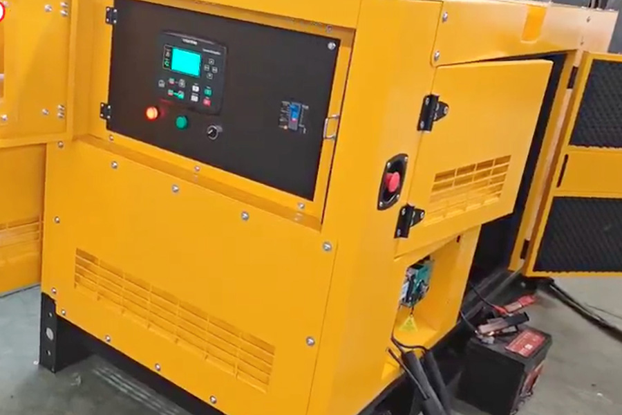 Engineer testing a diesel generator with a load bank