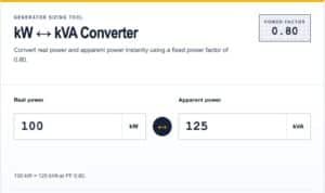 kw kva converter
