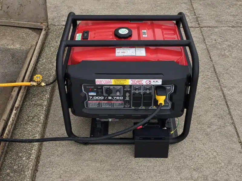 Backup generator installation