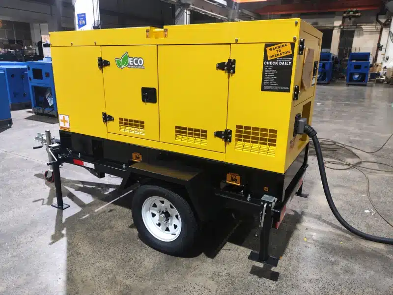 Industrial generator, temporary utility connection